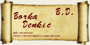Borka Denkić vizit kartica